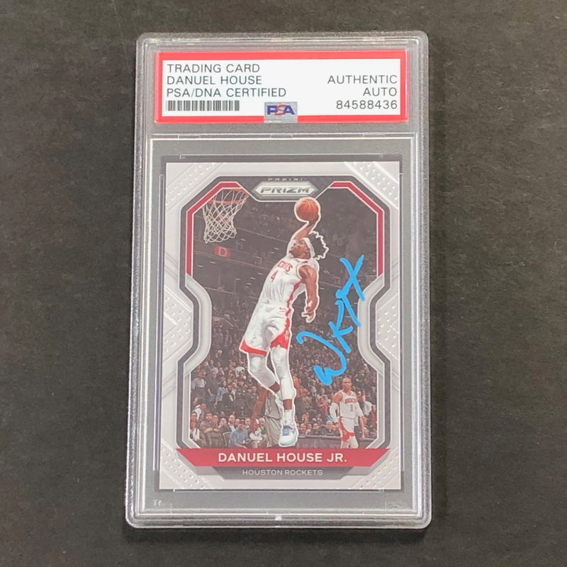 2020-21 Panini Prizm #80 DANUEL HOUSE Signed Card AUTO PSA Slabbed Rockets