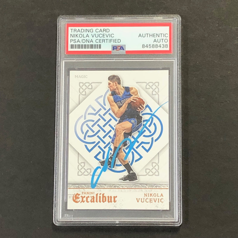 2015-16 Panini Excalibur #114 Nikola Vucevic Signed Card AUTO PSA Slabbed Magic