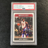 2017-18 NBA Hoops #70 Justice Winslow Signed Card AUTO 10 PSA/DNA Slabbed Heat