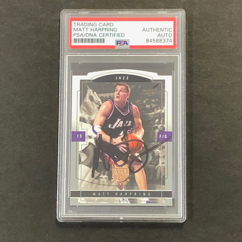 2003-04 Skybox Limited #68 Matt Harpring Signed Card AUTO PSA Slabbed Jazz