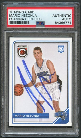 2015-16 Panini Complete #327 Mario Hezonja Signed Card AUTO PSA/DNA Slabbed Magic