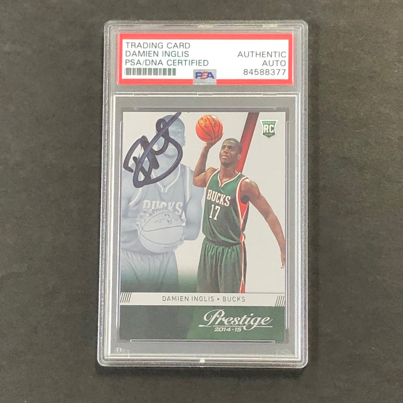 2014-15 Panini Prestige #186 DAMIEN INGLIS Signed Card AUTO PSA Slabbed RC Bucks