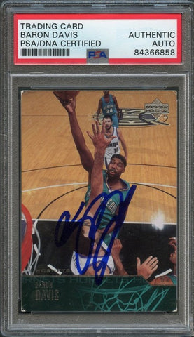 2003-04 Upper Deck #183 Baron Davis Signed AUTO PSA Slabbed Hornets