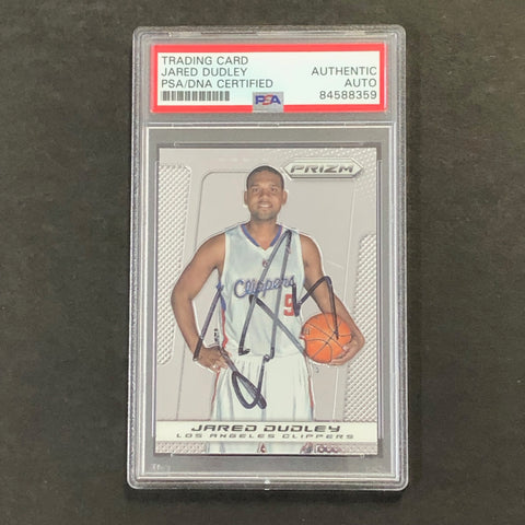 2013-14 Panini Prizm #28 Jared Dudley Signed Card AUTO PSA Slabbed Clippers