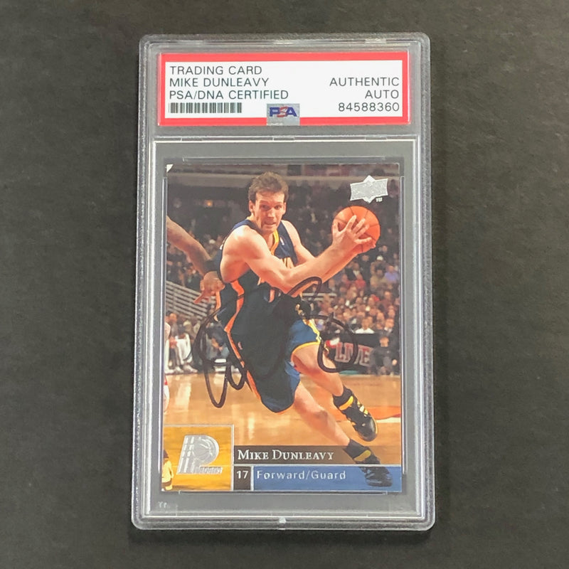 2009-10 Upper Deck #69 Mike Dunleavy Signed Card AUTO PSA/DNA Slabbed Pacers