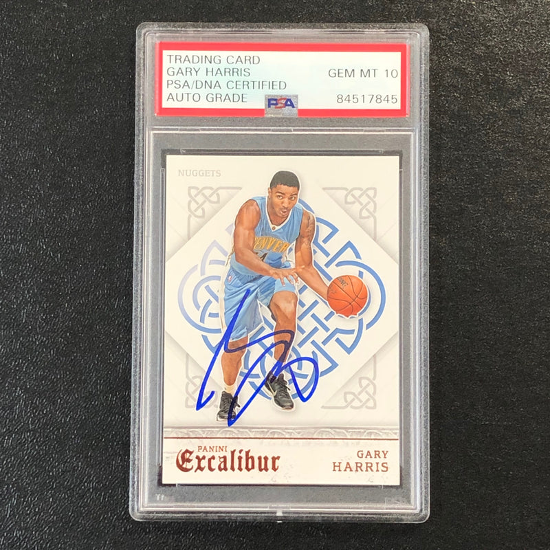 2015-16 Panini Excalibur #48 Gary Harris signed Auto 10 Card PSA/DNA Slabbed Nuggets