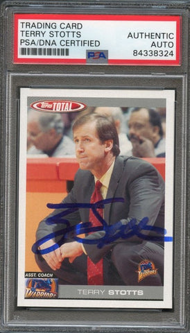 2004-05 Topps Total #378 Terry Stotts Signed Card AUTO PSA Slabbed Warriors