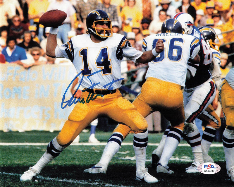 DAN FOUTS signed 8x10 photo PSA/DNA Chargers Autographed