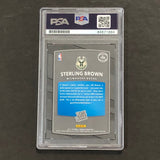 2017-18 Donruss Rated Rookie #165 Sterling Brown Signed Card PSA/DNA Slabbed RC Bucks