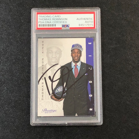 2012-13 Panini Prestige #207 Thomas Robinson Signed Card AUTO PSA Slabbed RC Kings