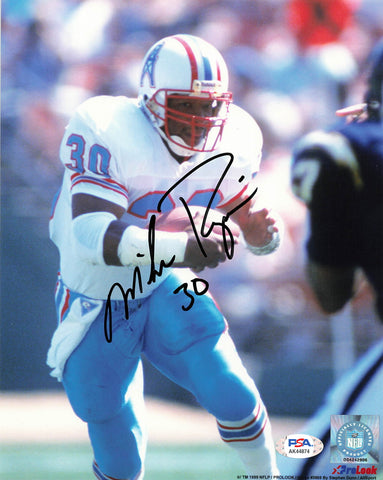 MIKE ROZIER signed 8x10 photo PSA/DNA Houston Oilers Autographed