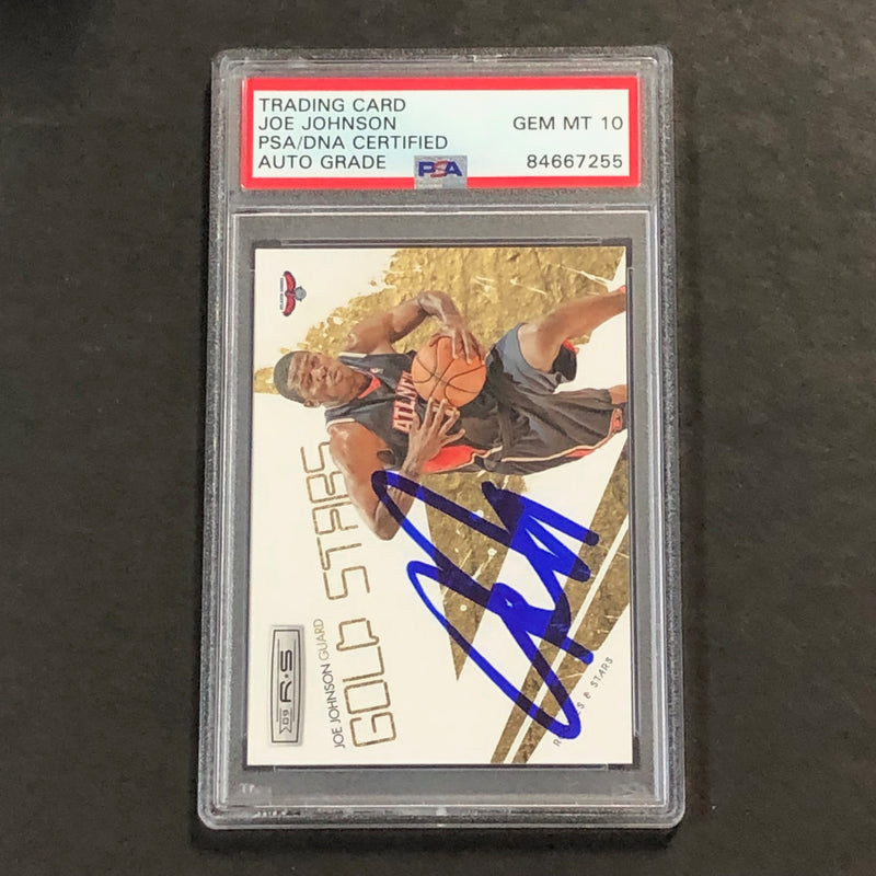 2009-10 Panini Rookies & Stars #11 Joe Johnson Signed Card AUTO 10 PSA Slabbed Hawks