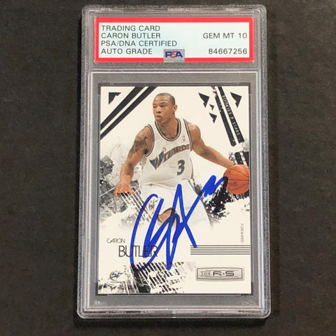 2009-10 Panini Rookies & Stars #99 Caron Butler Signed Card AUTO 10 PSA Slabbed Wizards