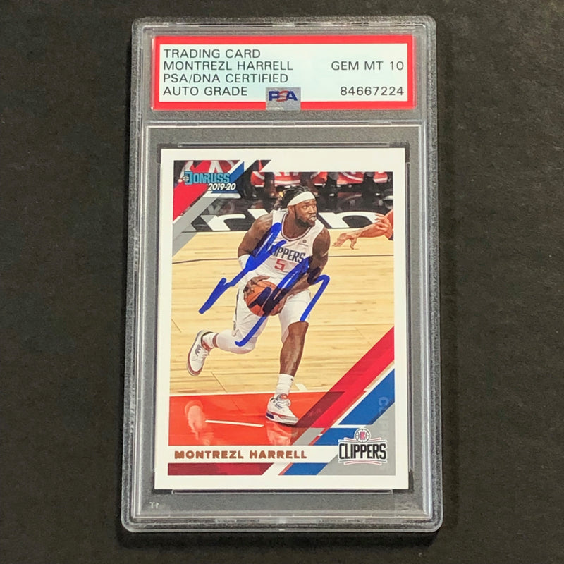 2019-20 Panini Donruss #88 Montrezl Harrell Signed Card AUTO 10 PSA Slabbed Clippers