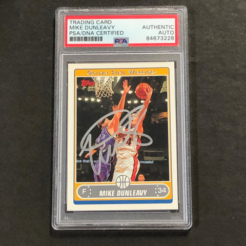 2006-07 Topps #81 Mike Dunleavy Signed Card AUTO PSA Warriors