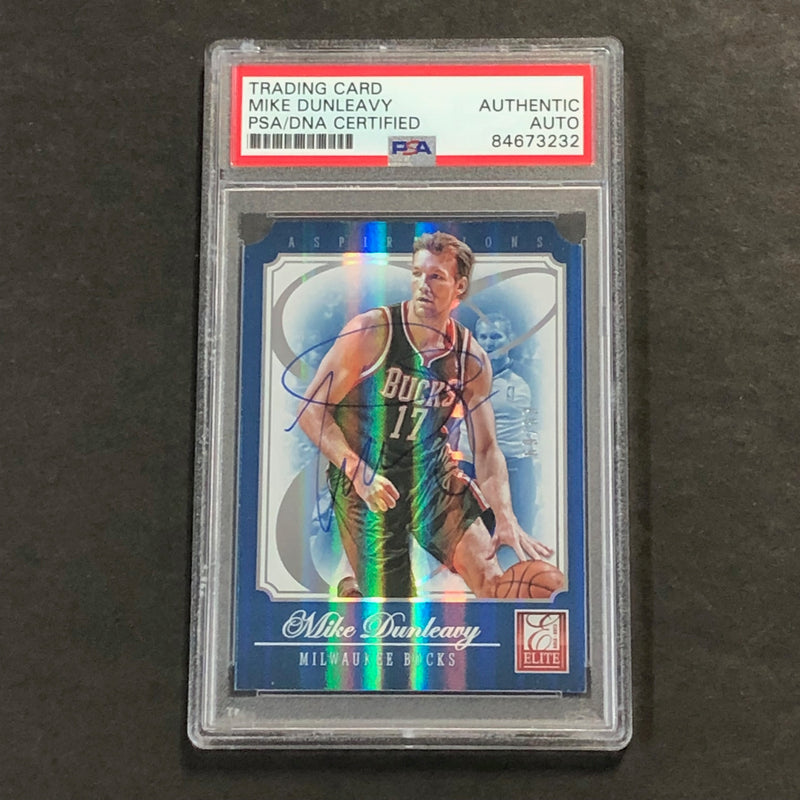 2012-13 Panini Elite #141 Mike Dunleavy Signed Card PSA/DNA Slabbed Bucks
