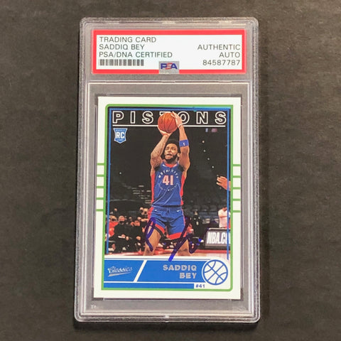 2020-21 Chronicles Classics #637 Saddiq Bey Signed Card AUTO PSA Slabbed RC Pistons