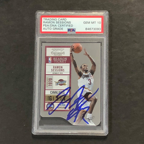 2010-11 Panini Contenders Patches #39 Ramon Sessions Signed AUTO 10 PSA Slabbed Cavaliers
