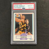 1990 Fleer #95 Mychal Thompson Signed Card AUTO 10 PSA Slabbed Lakers
