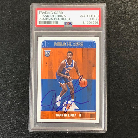 2017-18 NBA Hoops #258 Frank Ntilikina Signed Card AUTO PSA Slabbed RC Knicks