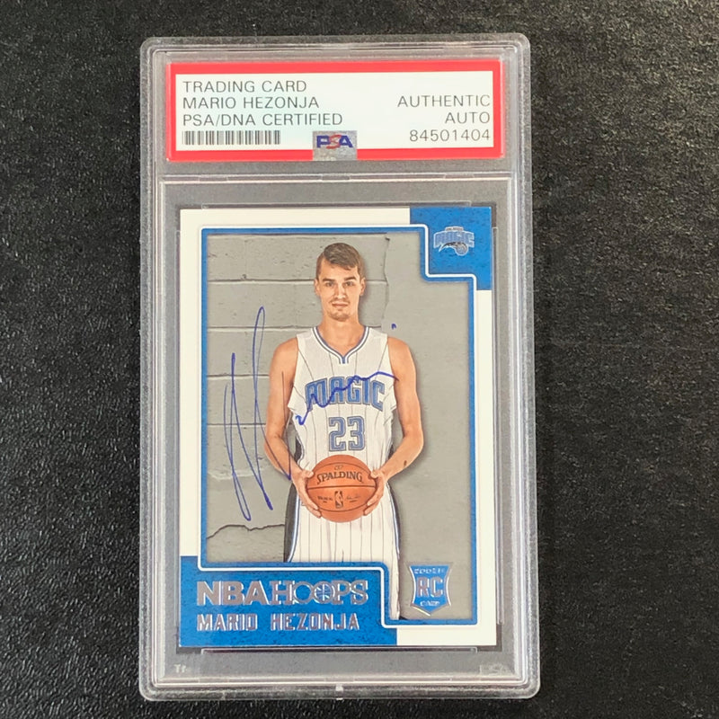 2015-16 NBA Hoops #285 Mario Hezonja Signed Rookie Card AUTO PSA/DNA Slabbed RC Magic
