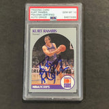1990 NBA Hoops #241 Kurt Rambis Signed Card Auto 10 PSA Slabbed Suns