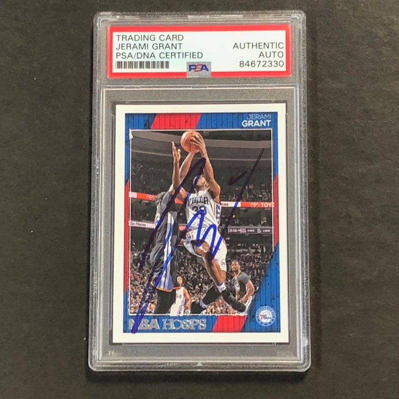 2016-17 Panini NBA Hoops #162 Jerami Grant Signed Card AUTO PSA Slabbed Nuggets