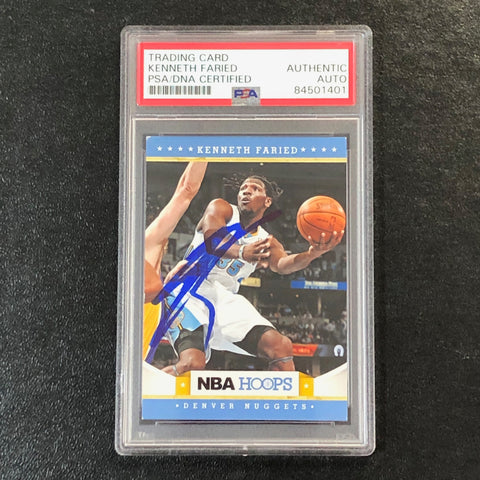 2012-13 NBA Hoops #242 Kenneth Faried Signed AUTO PSA Slabbed Nuggets