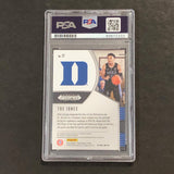 2020-21 Panini Green Prizm Draft Picks #77 Tre Jones Signed Card AUTO PSA/DNA Slabbed RC Duke