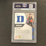 2020-21 Panini Blue White and Red Prizm Draft Picks #77 Tre Jones Signed Card AUTO PSA/DNA Slabbed RC Duke