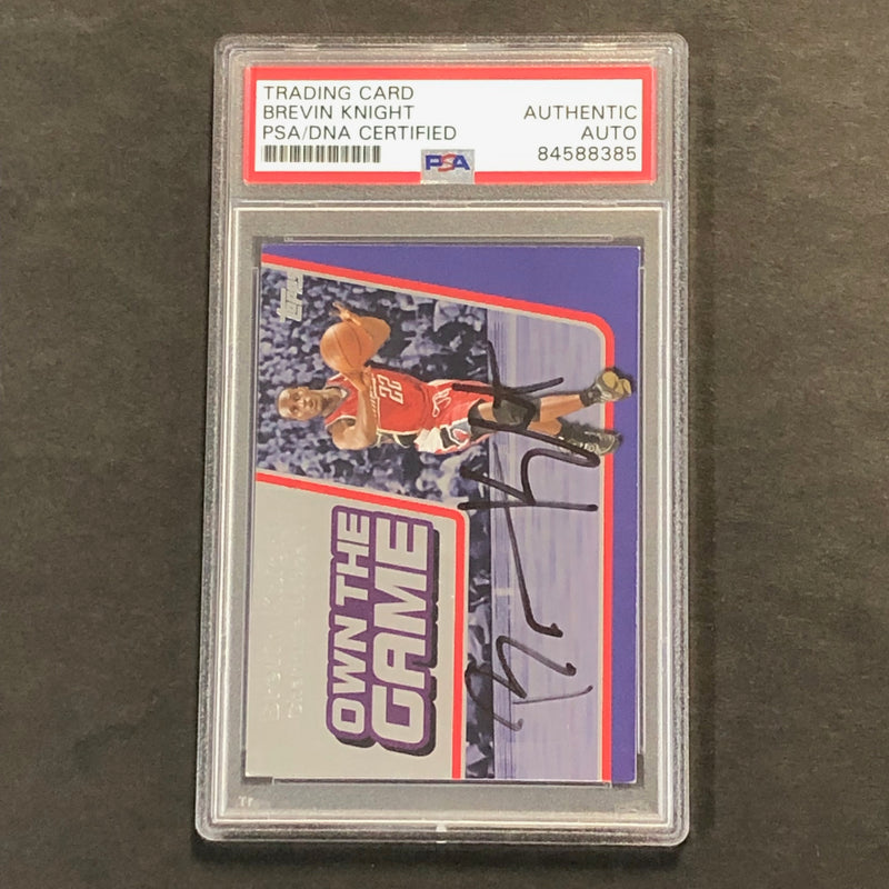 2006-07 Topps Own the Game #13 Brevin Knight Signed Card AUTO PSA Slabbed Bobcats