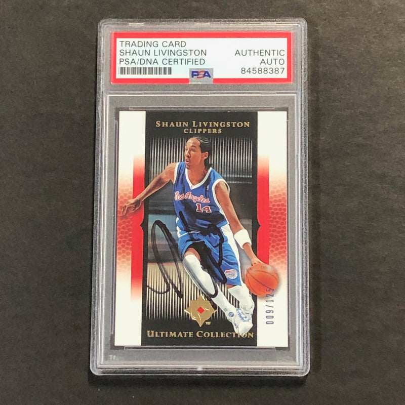 2005-06 Ultimate Collection #55 Shaun Livingston Signed Card AUTO PSA Slabbed Clippers