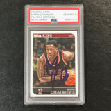 2014-15 NBA Hoops #157 Mario Chalmers Signed Card AUTO 10 PSA Slabbed Heat