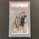 2003-04 Fleer Basketball #35 Kenyon Martin Signed Card AUTO PSA Slabbed New Jersey Nets