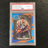 2017-18 Donruss Rated Rookie #165 Sterling Brown Signed Card AUTO 10 PSA/DNA Slabbed RC Bucks