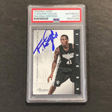 2012-13 Panini Prestige #249 Tyshawn Taylor Signed Card PSA Slabbed Nets