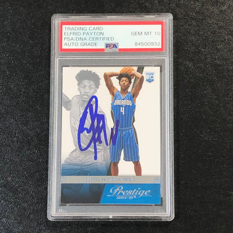 2014-15 Panini Prestige #170 Elfrid Payton Signed Card AUTO 10 PSA/DNA Slabbed RC Magic