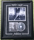 Taylor Swift Signed CD Cover PSA/DNA Auto Grade 10 18x22 Framed Folklore
