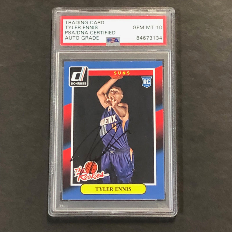 2014-15 Panini Donruss The Rookies #23 Tyler Ennis Signed Rookie Card AUTO 10 PSA Slabbed RC Suns