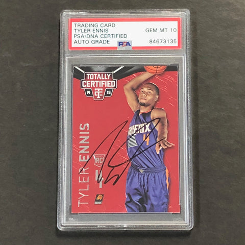 2014-15 Panini Totally Certified #156 Tyler Ennis Signed Rookie Card AUTO 10 PSA Slabbed RC Suns 39/279