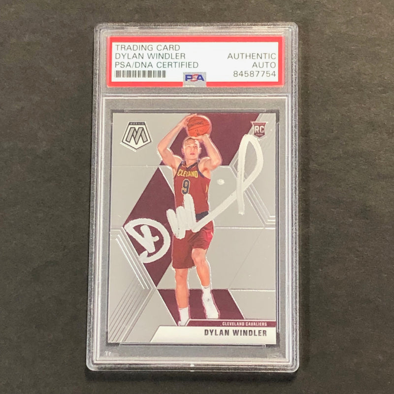 2019-20 Panini Mosaic #208 Dylan Windler Signed Card AUTO PSA Slabbed RC Cavaliers