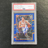 2017-18 Donruss Optic Blue Velocity #105 Doug McDermott Signed Card AUTO 10 PSA Slabbed Knicks