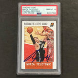 2015-16 NBA Hoops #36 Mirza Teletovic Signed Card AUTO 10 PSA Slabbed Suns