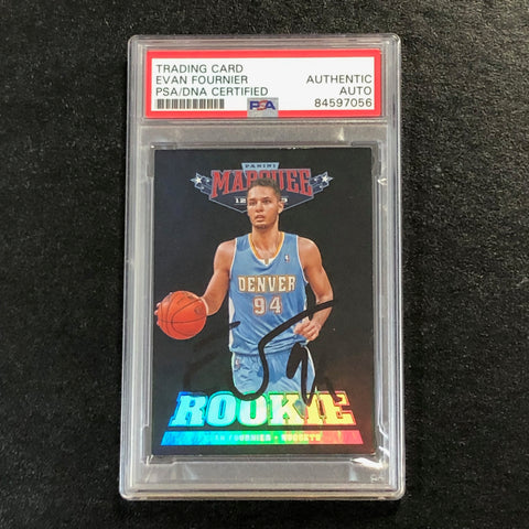 2012-13 Panini Marquee #275 Evan Fournier Signed Card AUTO PSA Slabbed RC Nuggets