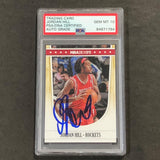 2011-2012 NBA Hoops #72 Jordan Hill Signed Card AUTO 10 PSA Slabbed Rockets