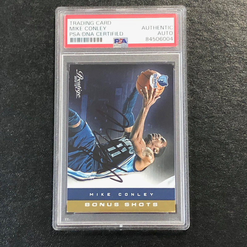2012-13 Panini Prestige Bonus Shots #28 Mike Conley signed Auto Card PSA/DNA Slabbed Grizzlies