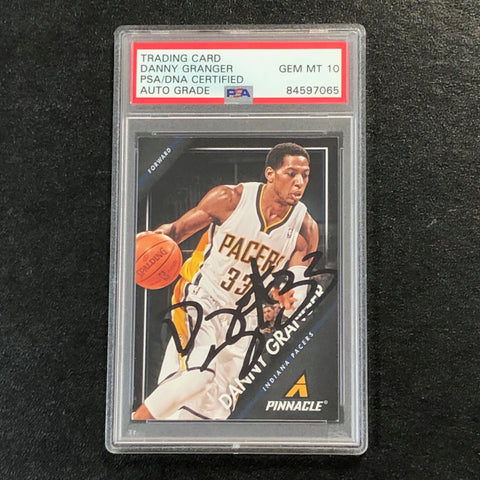 2013-14 Pinnacle Basketball #208 Danny Granger Signed Card AUTO 10 PSA Slabbed Pacers
