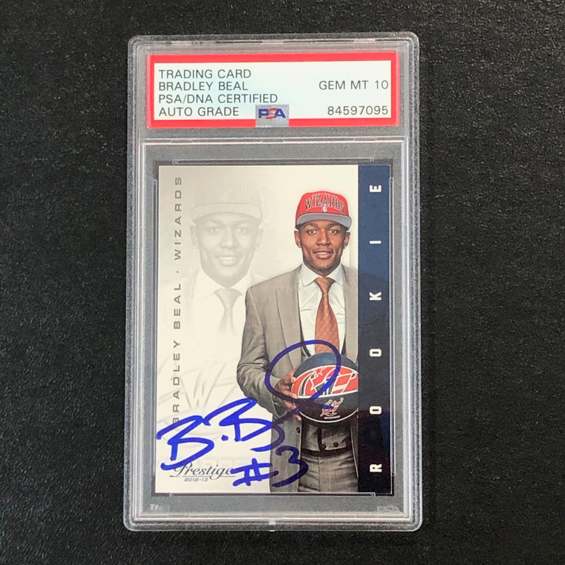 2012-13 Panini Prestige #212 Bradley Beal Signed Card AUTO 10 PSA Slabbed RC Rookie Wizards