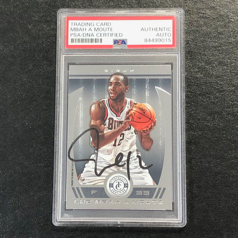2013-14 Totally Certified #196 Luc Mbah a Moute Signed Card AUTO PSA Slabbed Bucks