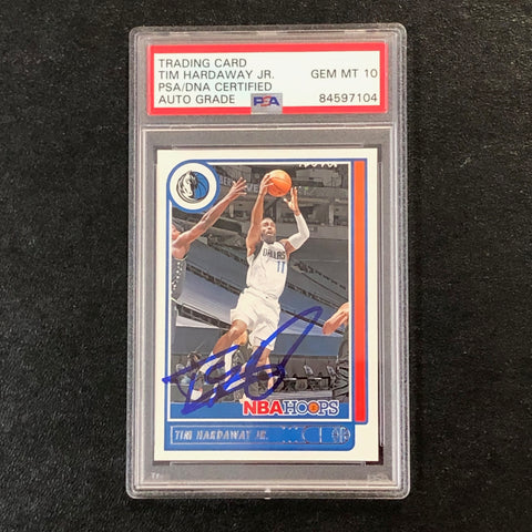 2021-22 NBA Hoops #102 Tim Hardaway Jr. Signed Card AUTO 10 PSA Slabbed Mavericks